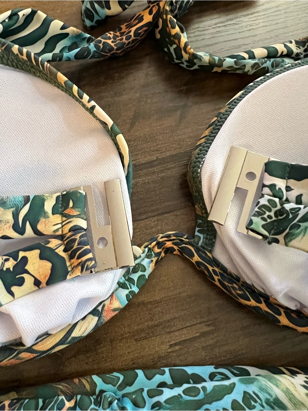 Leopard Zebra Animal Print Halter Underwire Bikini Set - Picture 11 of 13